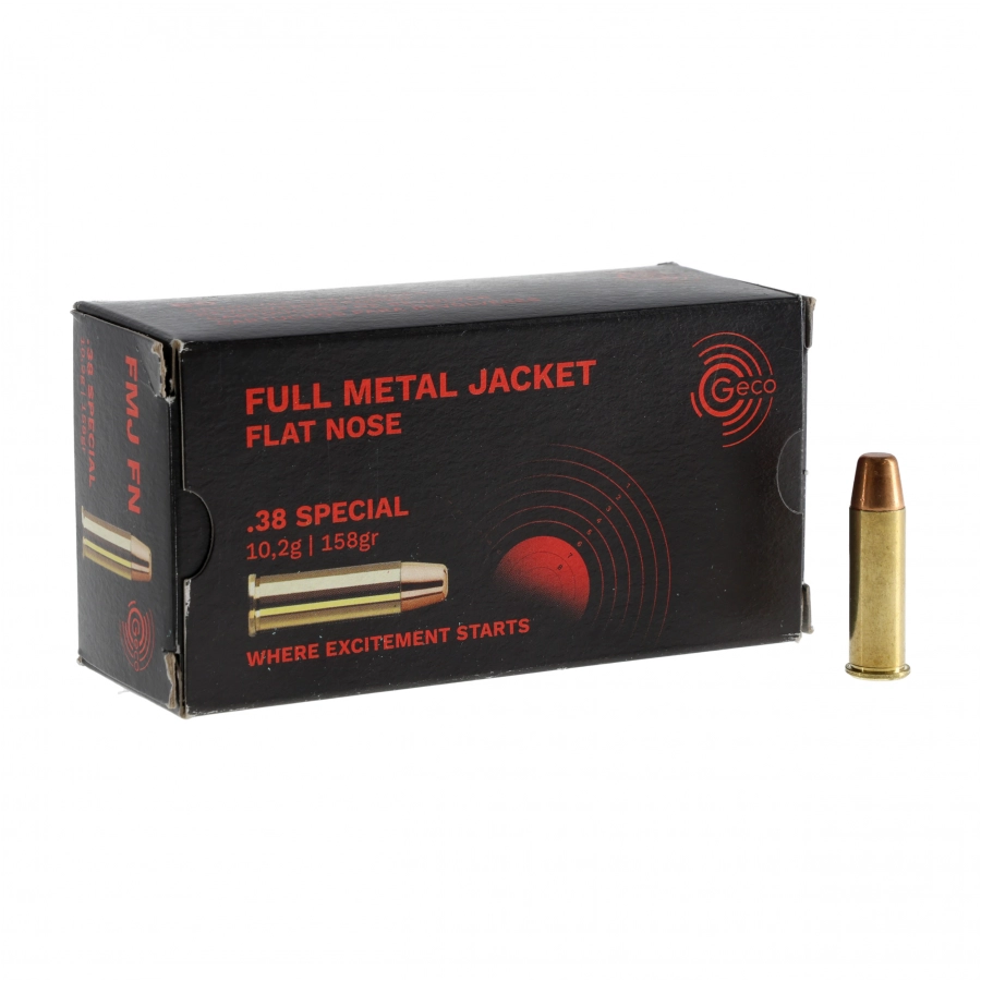GECO ammunition cal. 38 SPL FMJ FN 10.2g 1/4