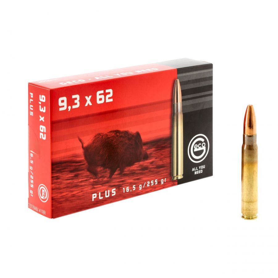 GECO ammunition cal. 9.3x62 Plus 16.5 g 1/4