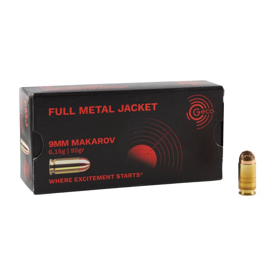 GECO ammunition cal. 9mm Makarov 6.15g/ 95 gr. 1/4