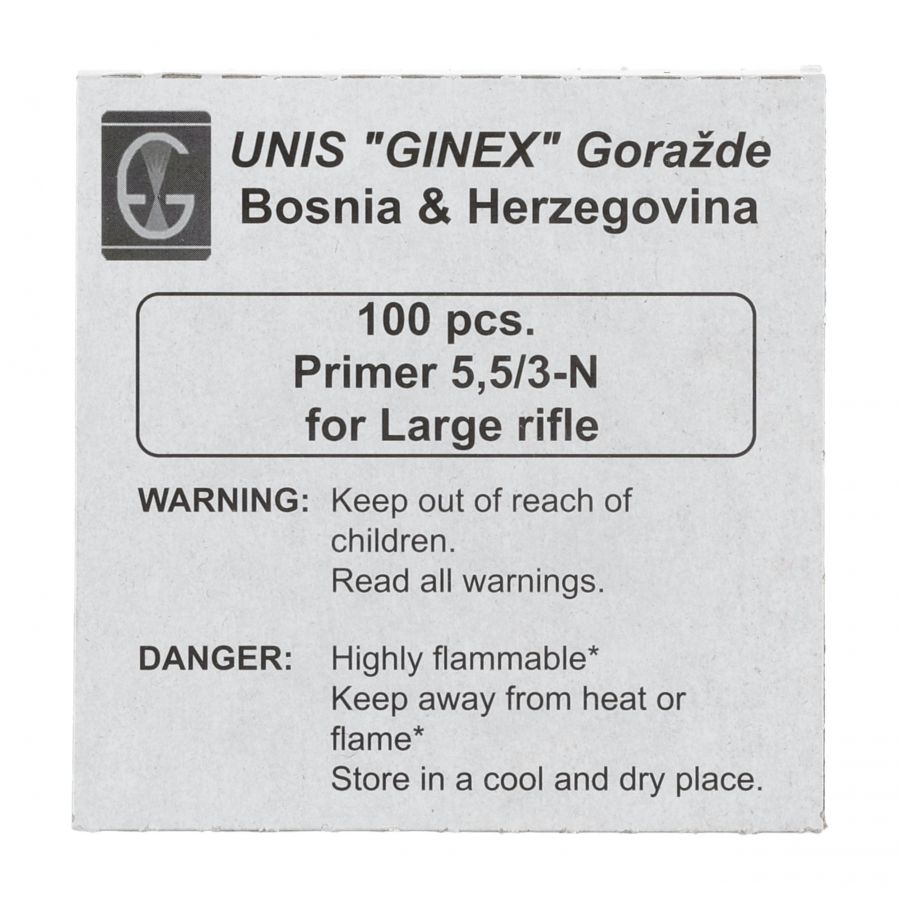 Ginex rifle primer large 100 pcs. 1/3