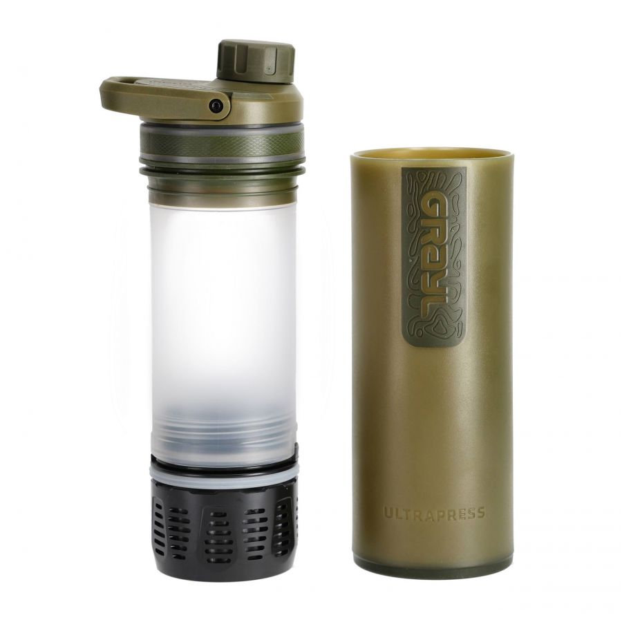 Grayl UltraPress olive filter bottle 2/5