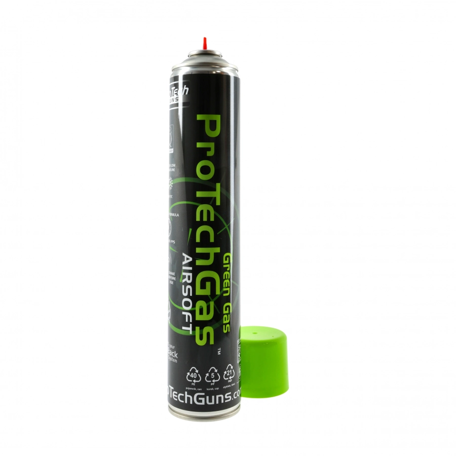 Green gas do zasilania replik Pro Tech Guns 1000 ml 3/4