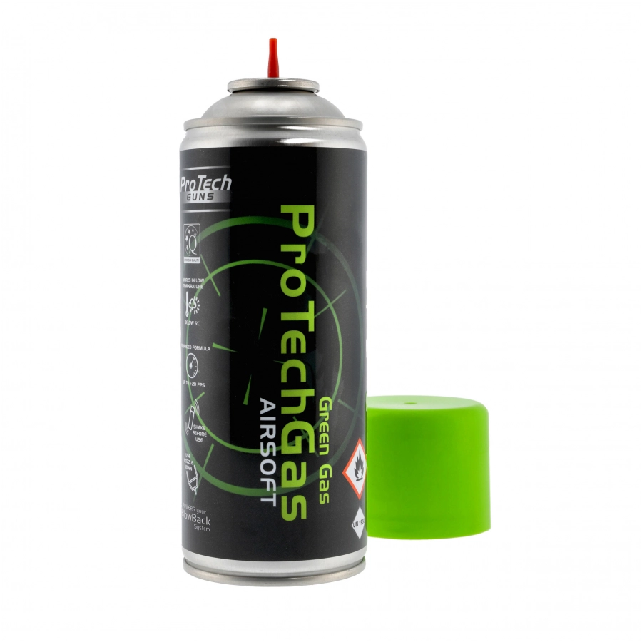 Green gas do zasilania replik Pro Tech Guns 520 ml 3/4