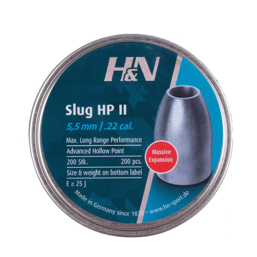 H&amp;N Slug HP II 5.51/200 diabolo shot. 1/2