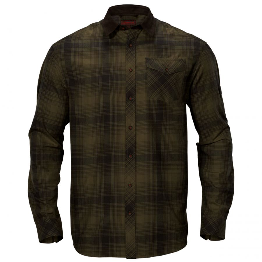 Härkila Driven Hunt flannel olive shirt 1/4