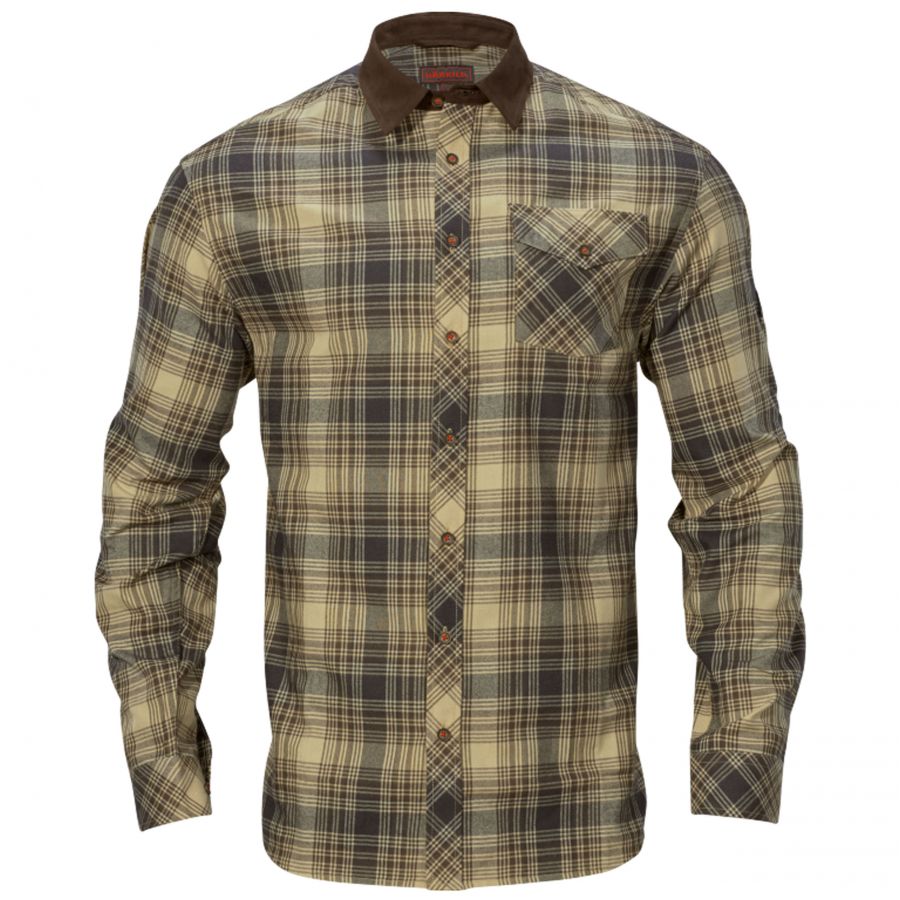 Härkila Driven Hunt flannel shirt beige and grey 1/4