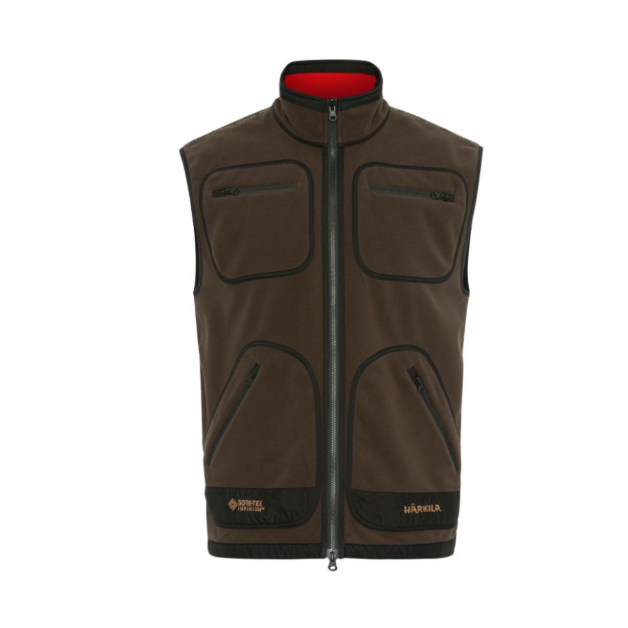 Härkila Kamko fleece vest brown and red 1/8