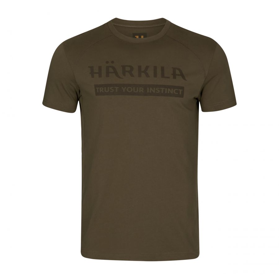 Harkila Logo Willow green T-shirt 1/4