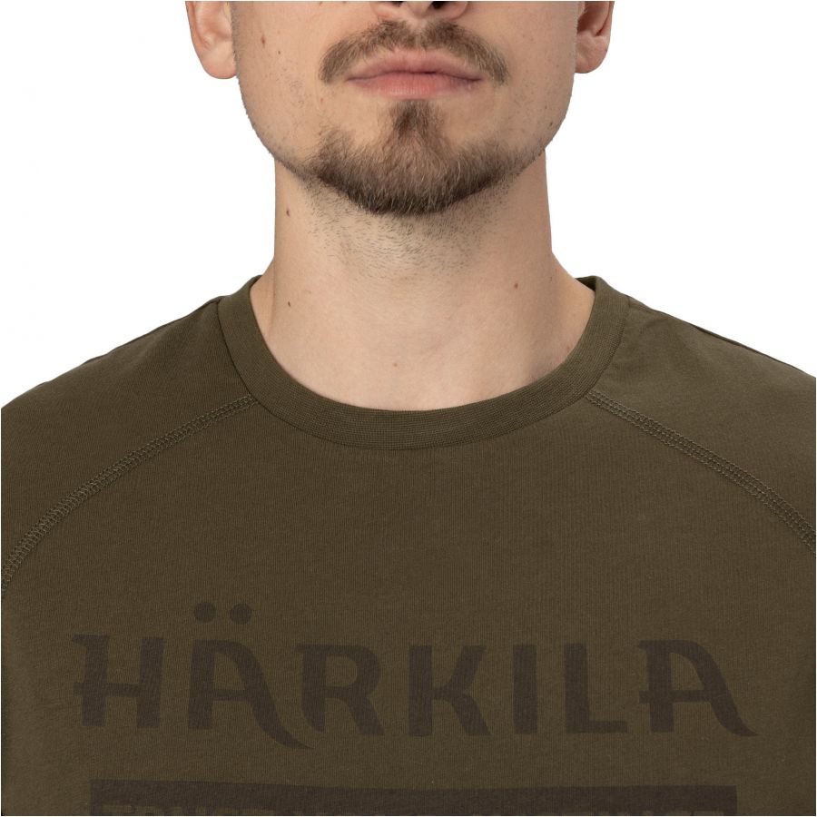 Harkila Logo Willow green T-shirt 3/4