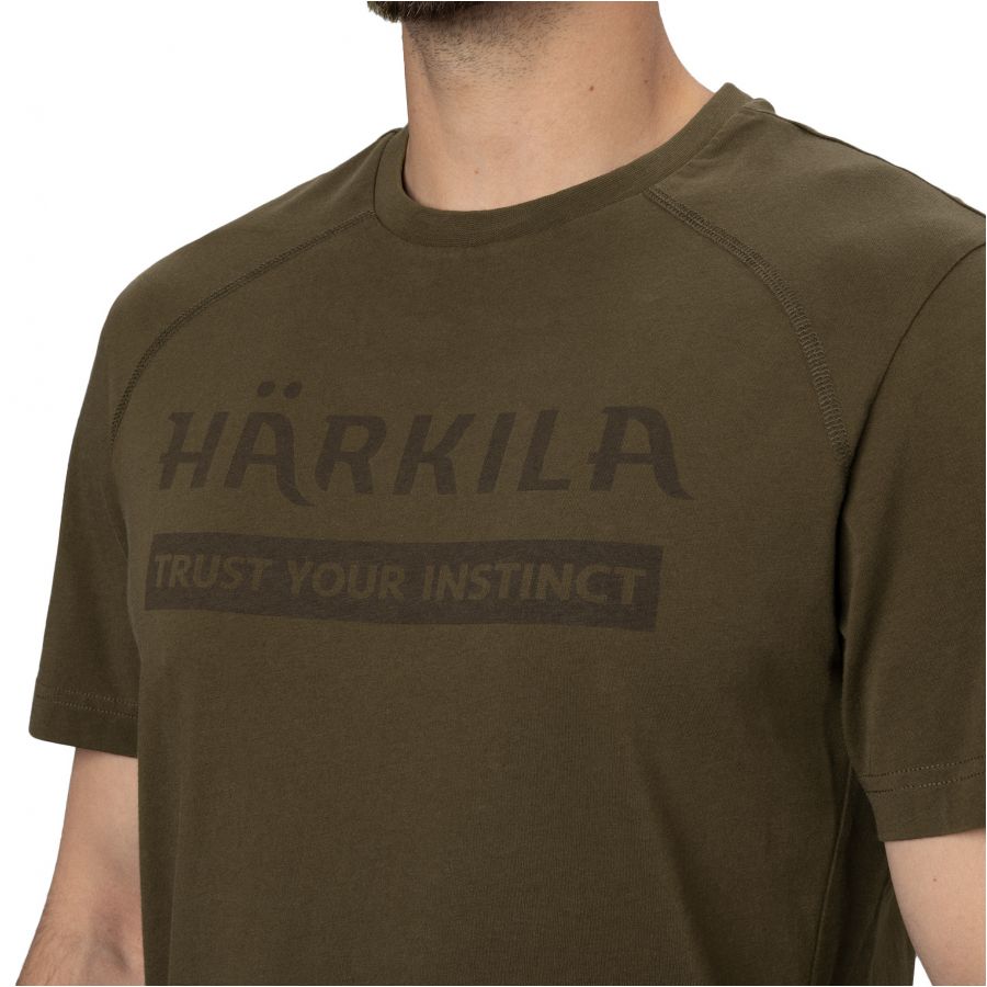 Harkila Logo Willow green T-shirt 4/4