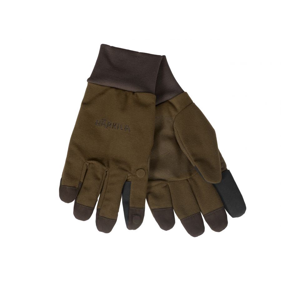 Härkila Retrieve HWS dark grey gloves. 1/2