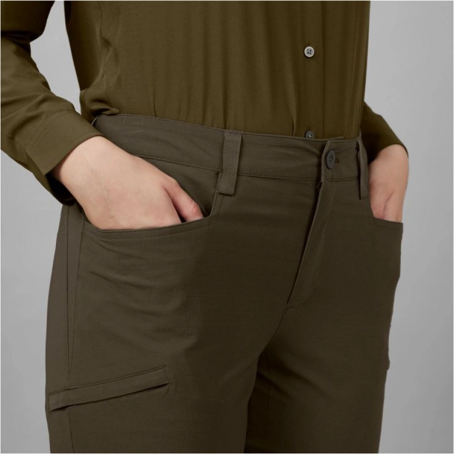 Härkila Trail women's pants dark green 3/4
