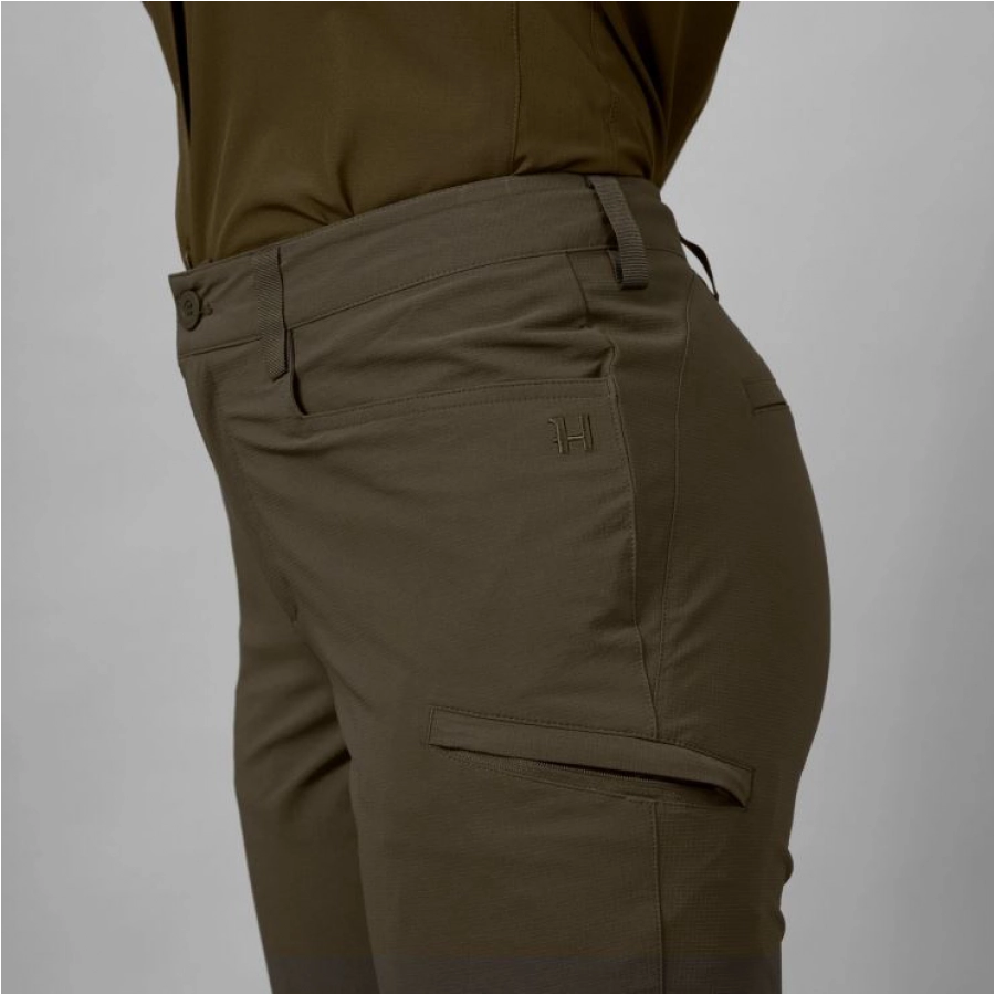 Härkila Trail women's pants dark green 4/4