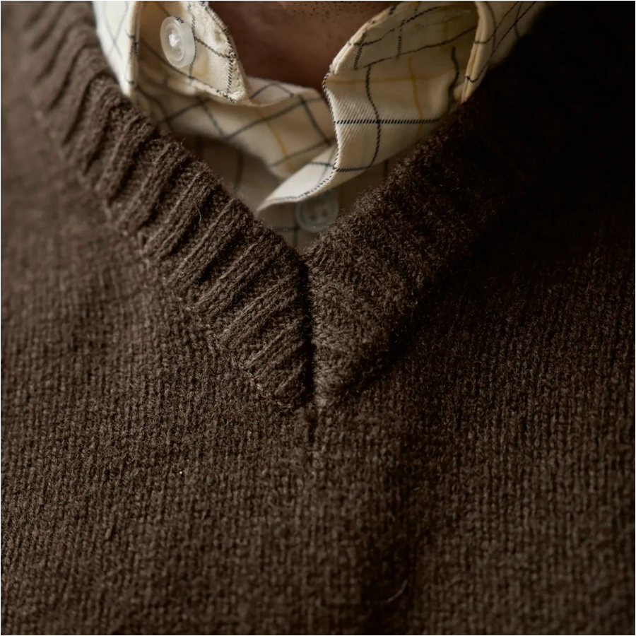 Harkila Vincent Demitasse pullover brown 3/4