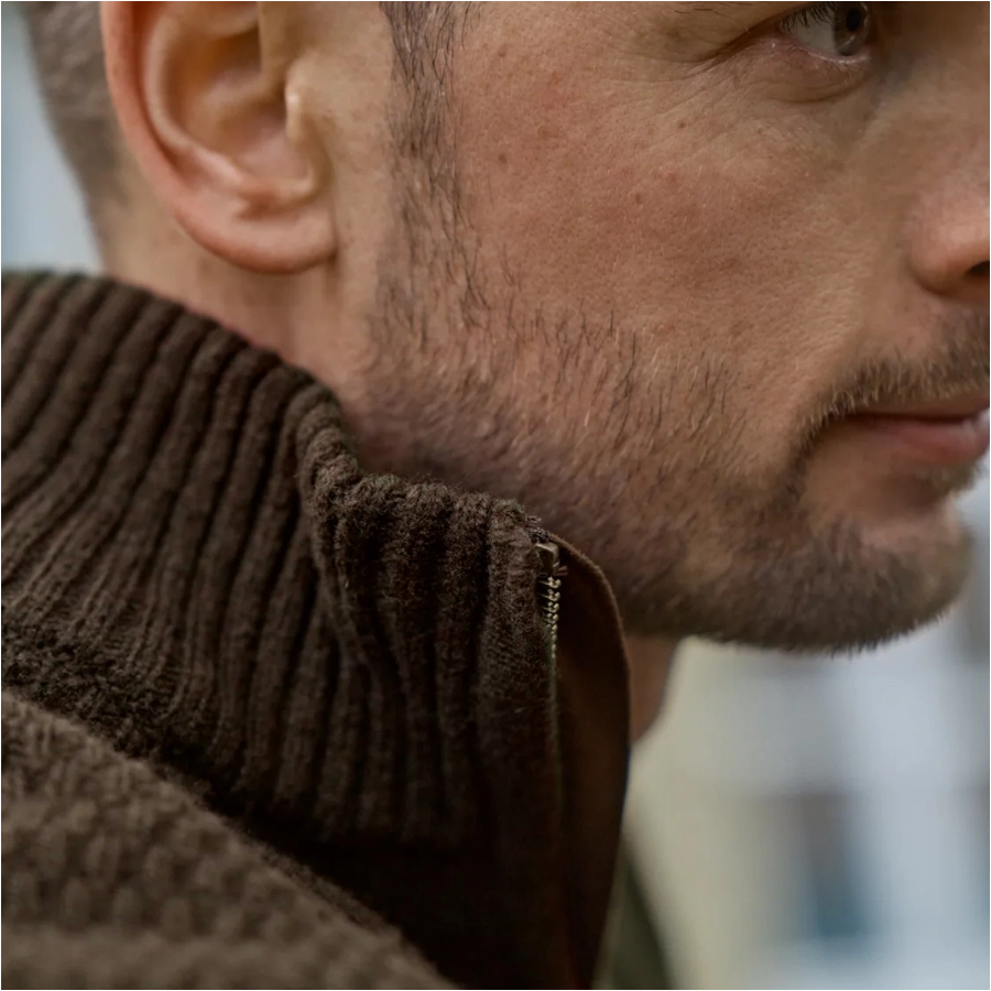 Harkila Vincent half zip pullover Demitasse brown 3/5