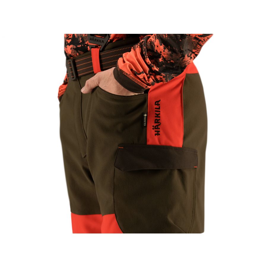 Härkila Wildboar Pro pants orange and green 3/8