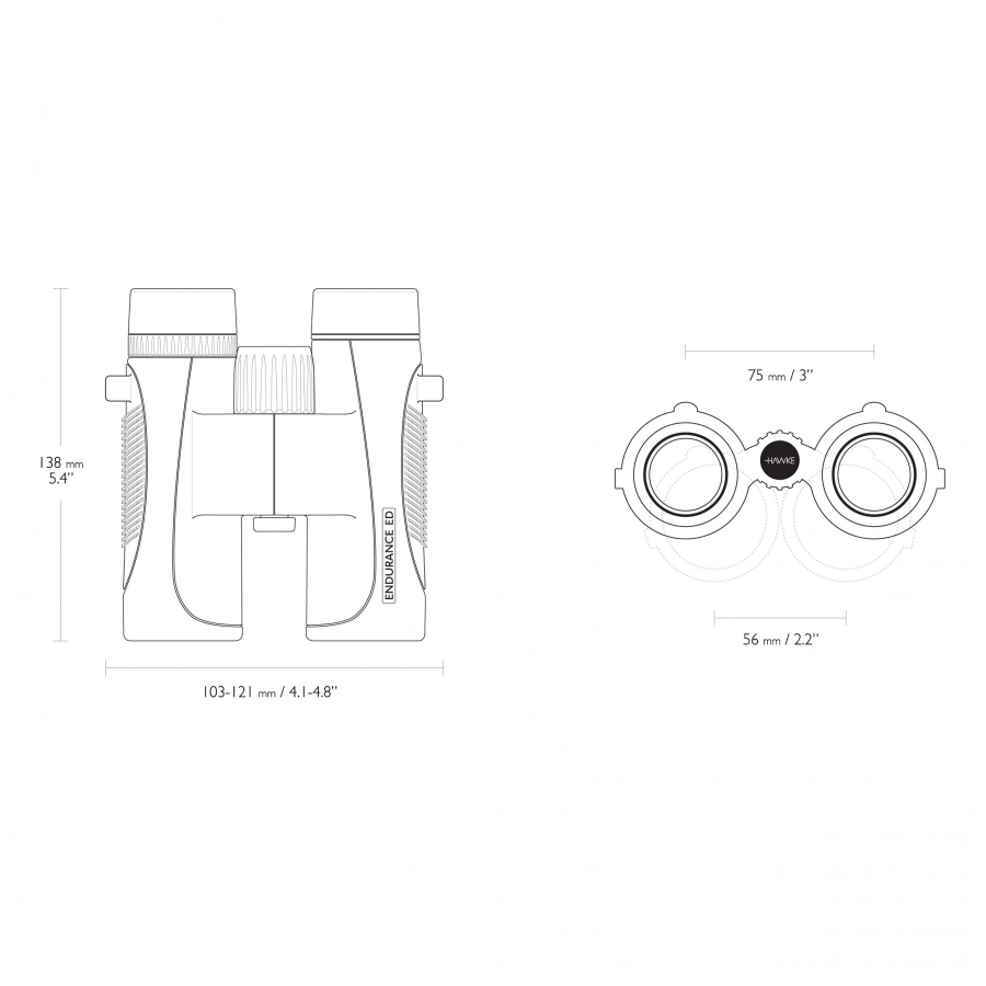 Hawke Endurance ED 10x32 binoculars black 3/13