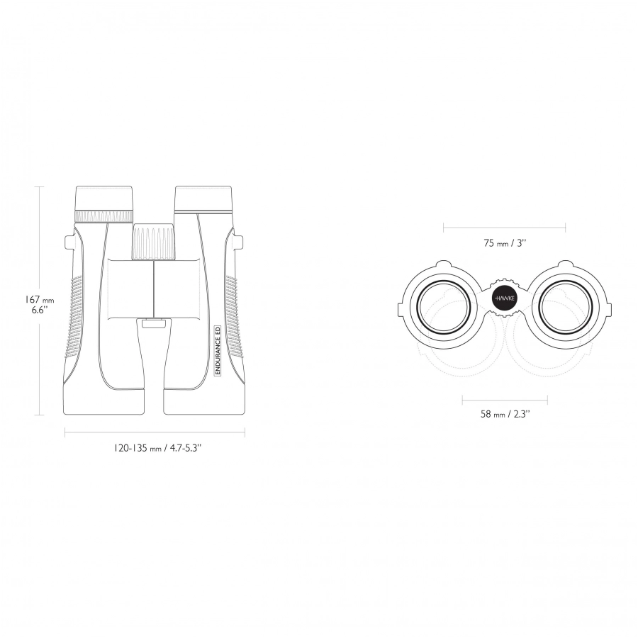 Hawke Endurance ED 10x50 green binoculars 3/13