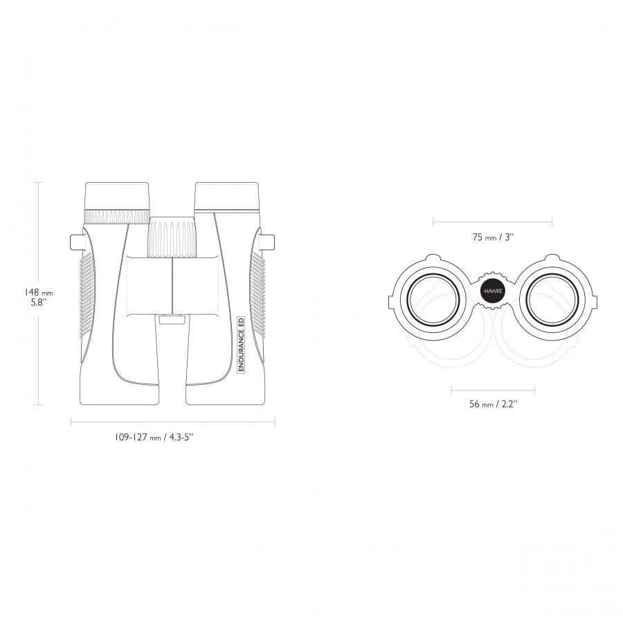 Hawke Endurance ED 8x42 binoculars black 3/13
