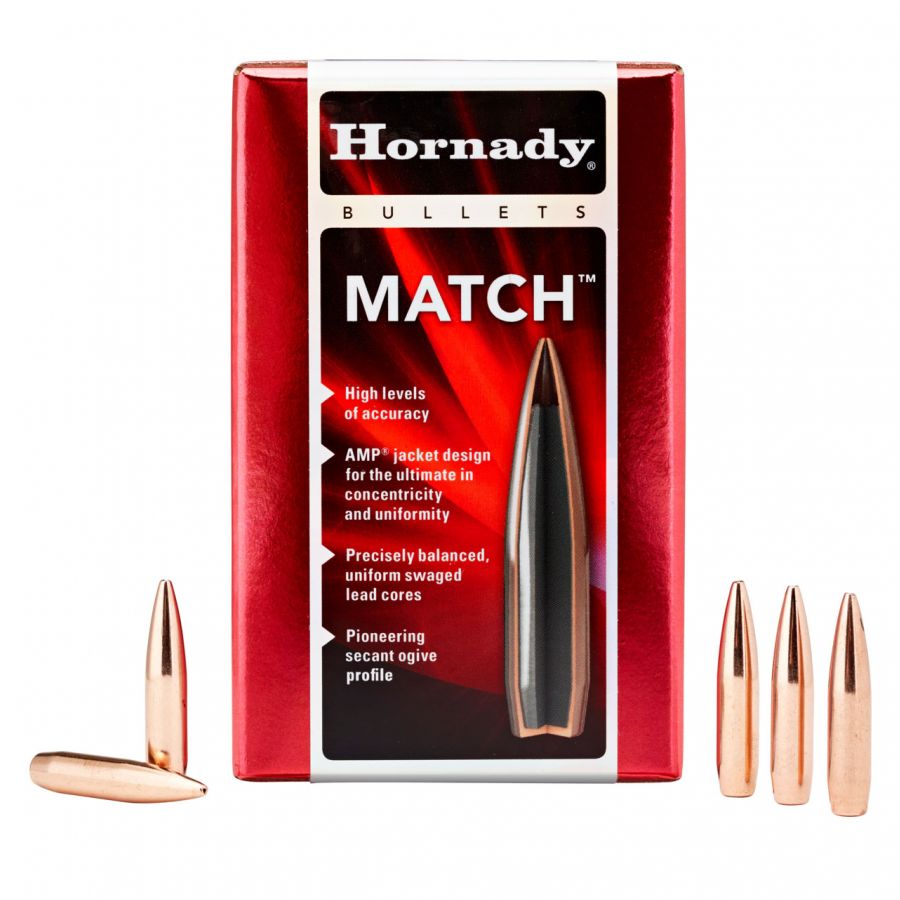 Hornady 22 (.224) BTHP 52 gr bullet (100pcs) 1/2