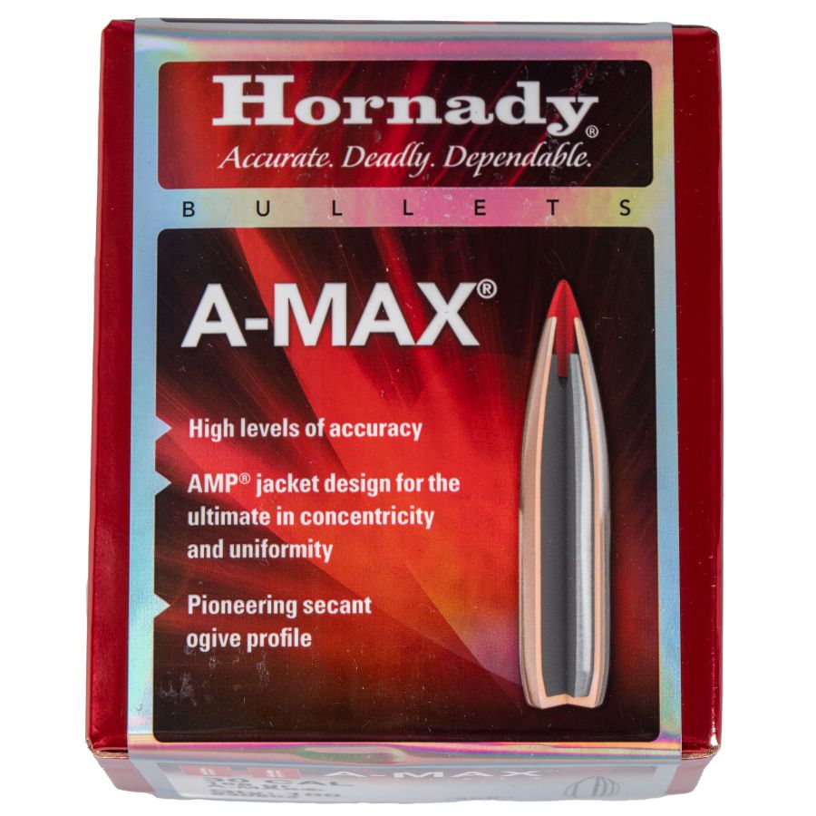 Hornady 30 A-Max 168gr (.308) bullets, (100pcs). 4/5