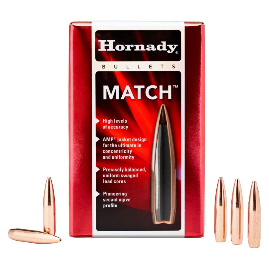 Hornady 30 BTHP 168gr (.308) bullets , (100pcs). 1/1