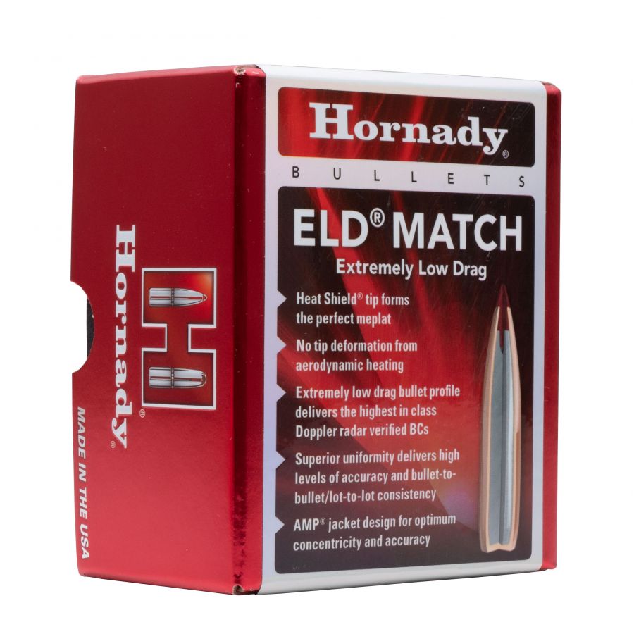 Hornady 30 ELD-M 178gr (.308) bullets, (100pcs). 1/2