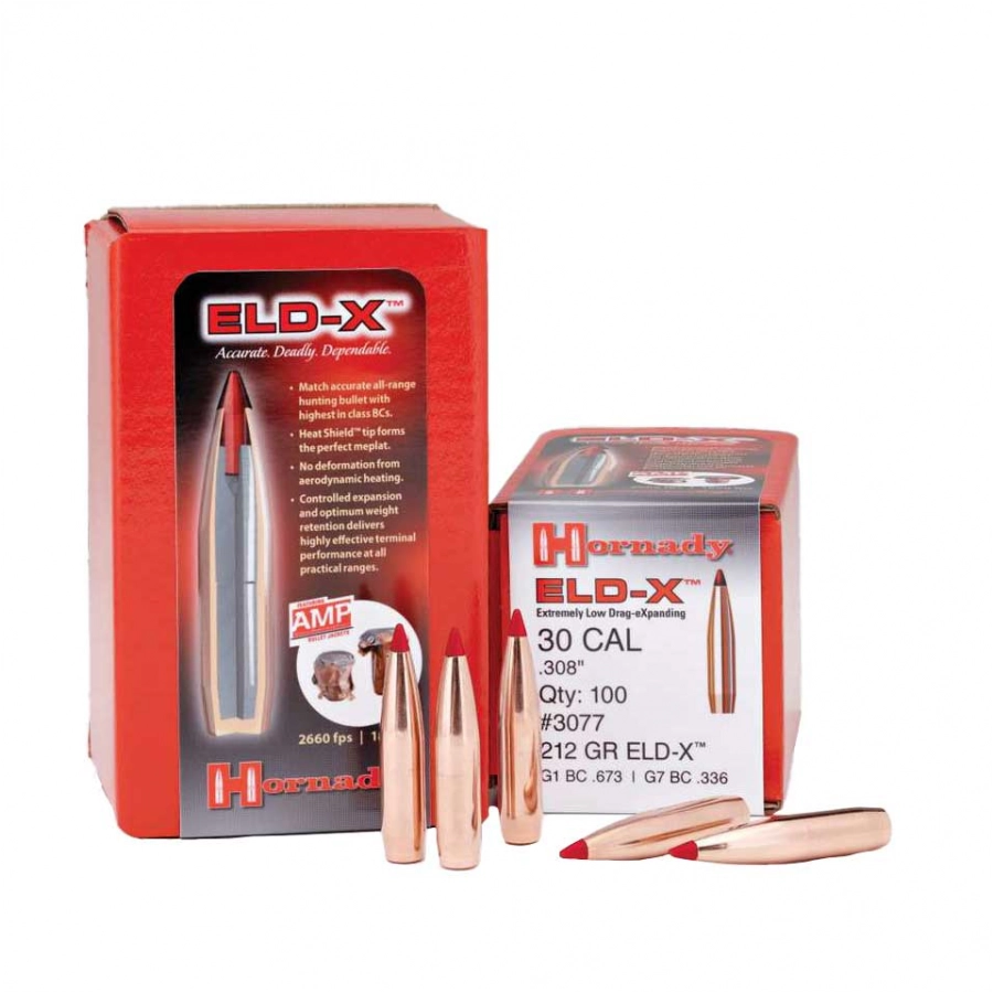 Hornady 30 ELD-X 178gr (.308) bullets, (100pcs). 1/1