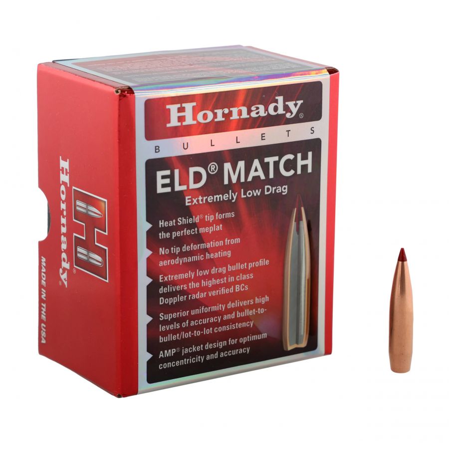 Hornady 338 ELD-M 285gr. bullets. (50pcs) 1/4