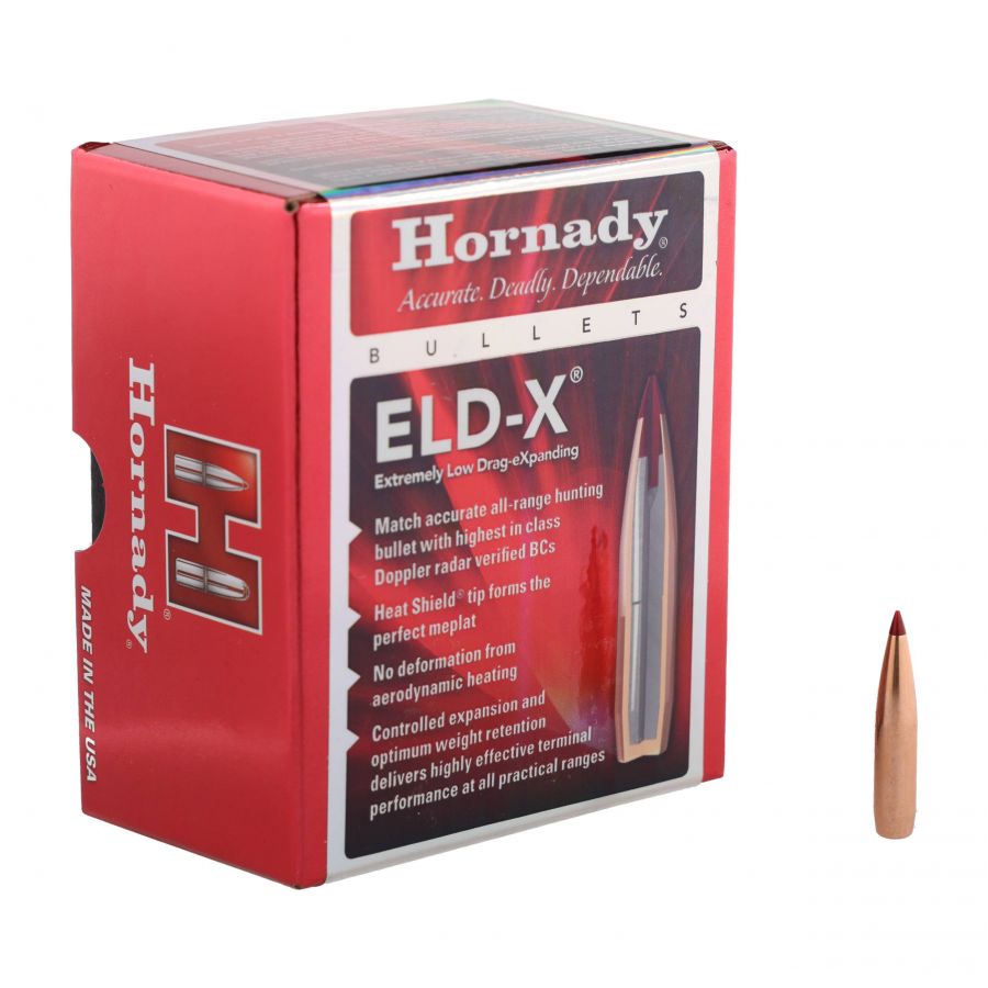 Hornady 6.5mm ELD-X 143gr bullets. (100pcs.) 1/4