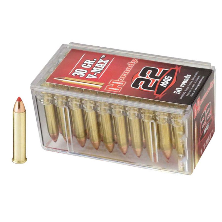 Hornady ammunition cal. 22 WMR V-Max 30gr. 1/4