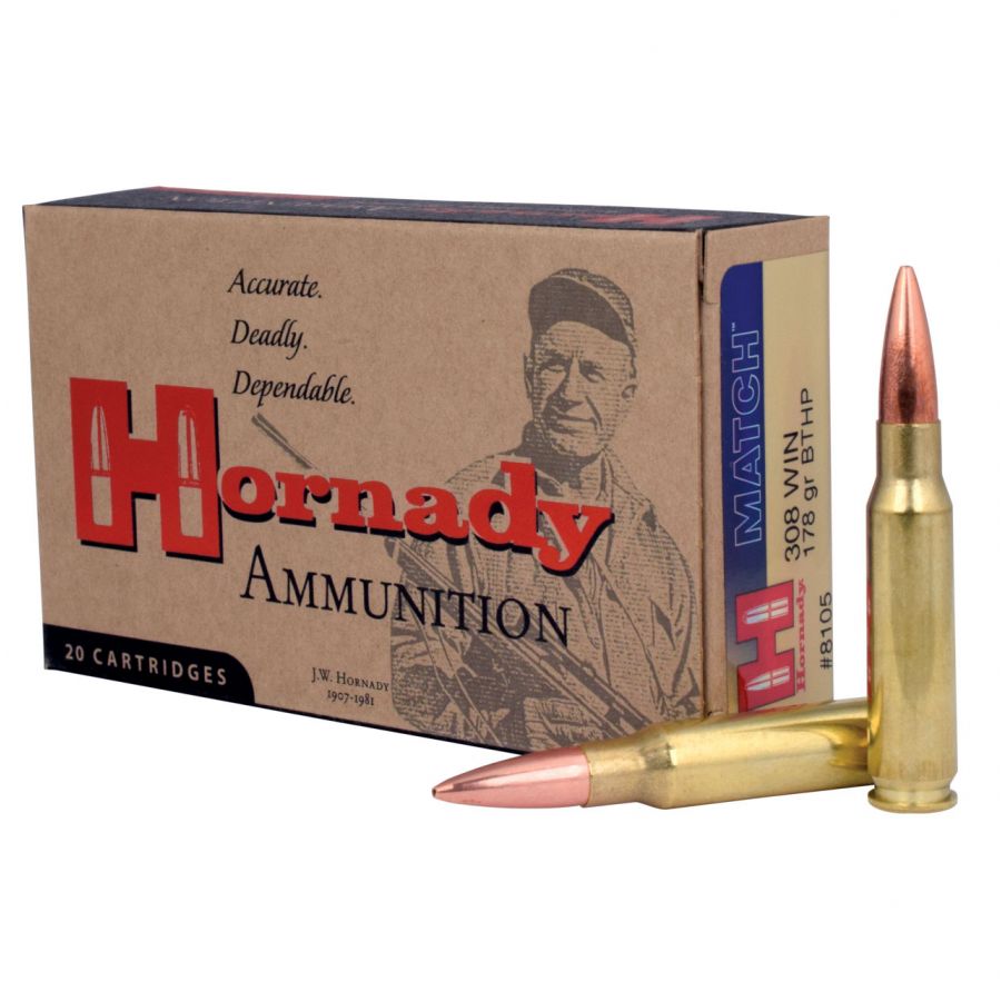 Hornady cal. 308 Win BTHP 178 gr ammunition 1/1