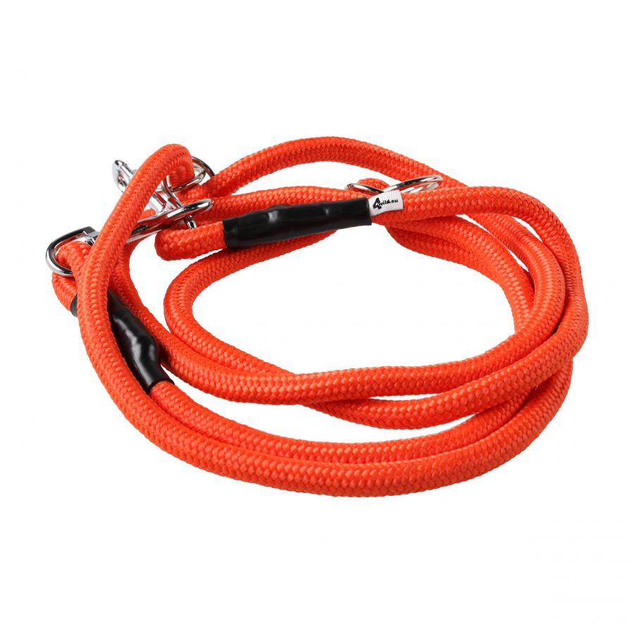 Intertwined leash 4wild.eu 260 cm 10 mm orange 1/3