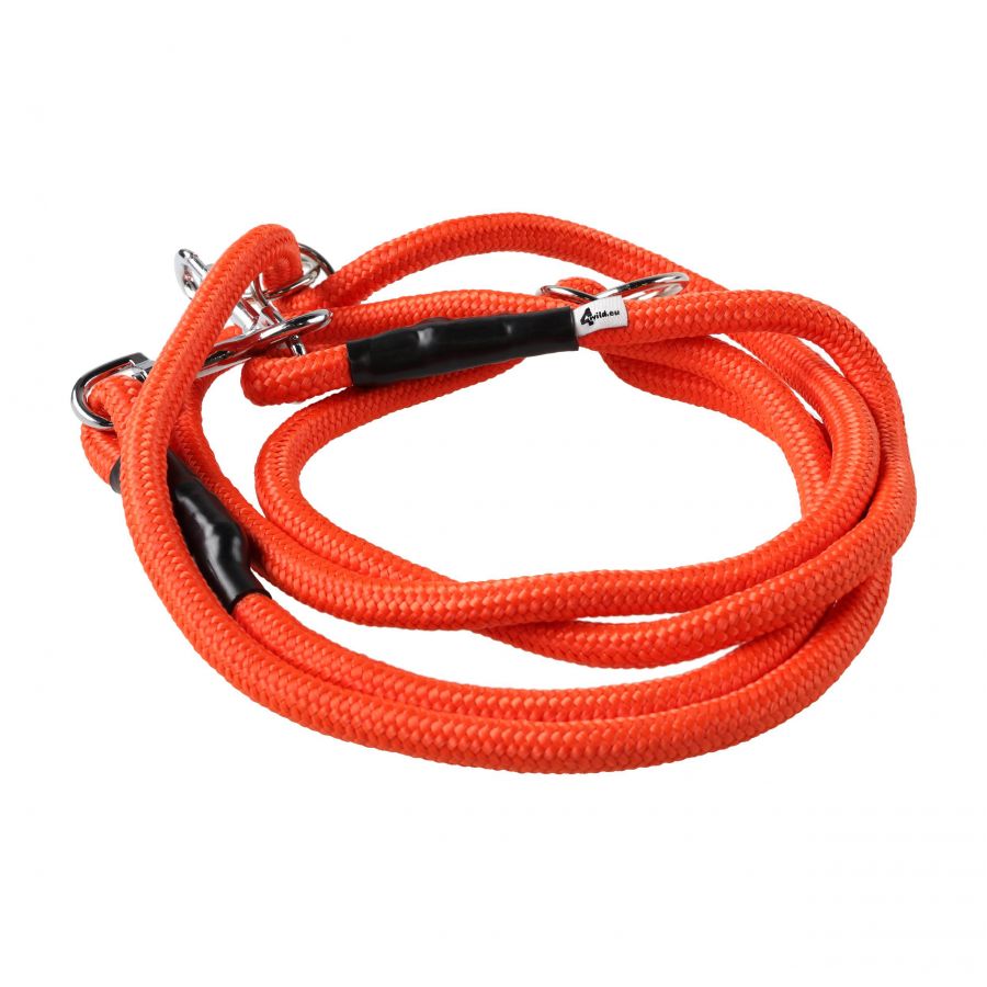 Intertwined leash 4wild.eu 260 cm 8 mm orange 1/3