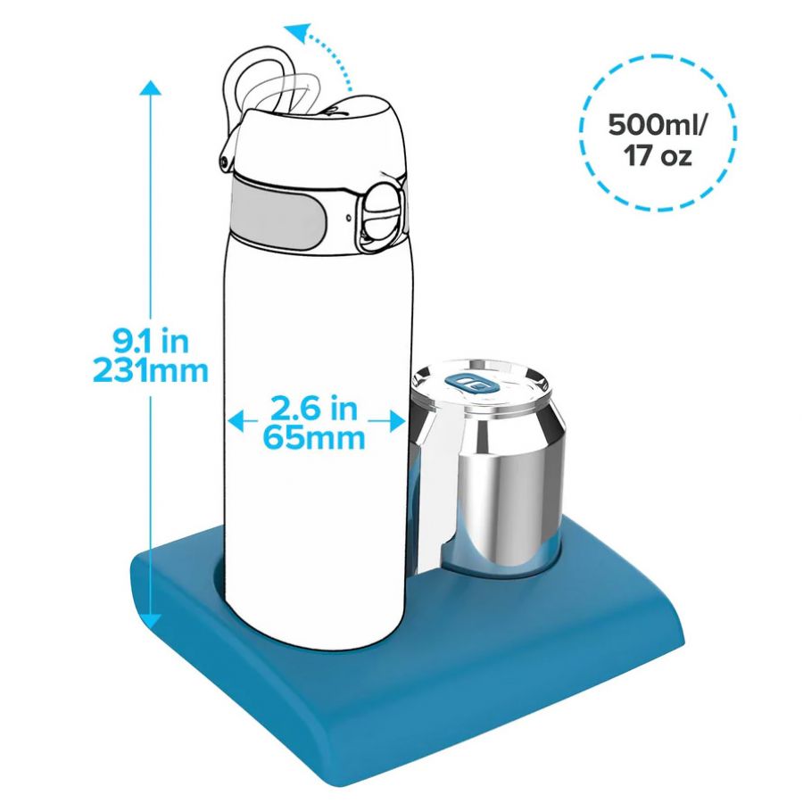 ION8 500 ml playful periwinkle thermal bottle 2/4