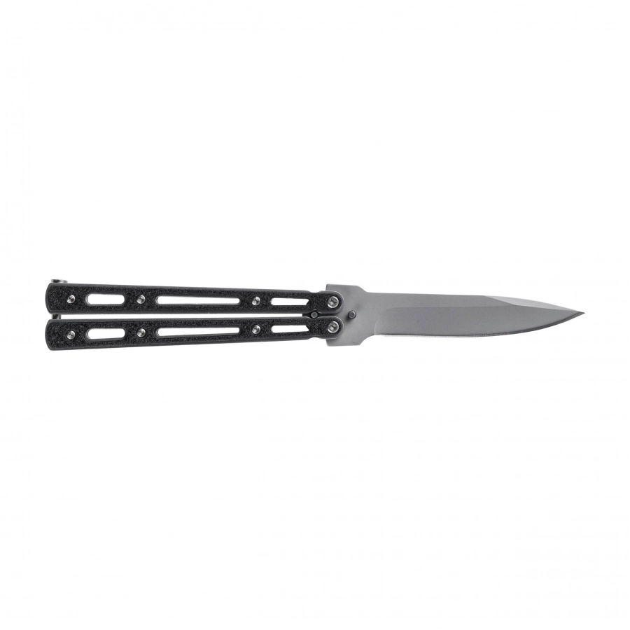 Joker JKR200 butterfly knife silver and black 2/6