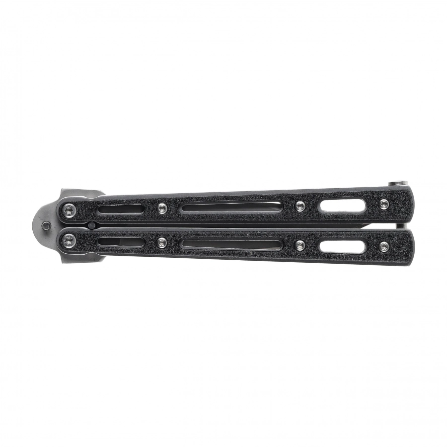 Joker JKR200 butterfly knife silver and black 4/6