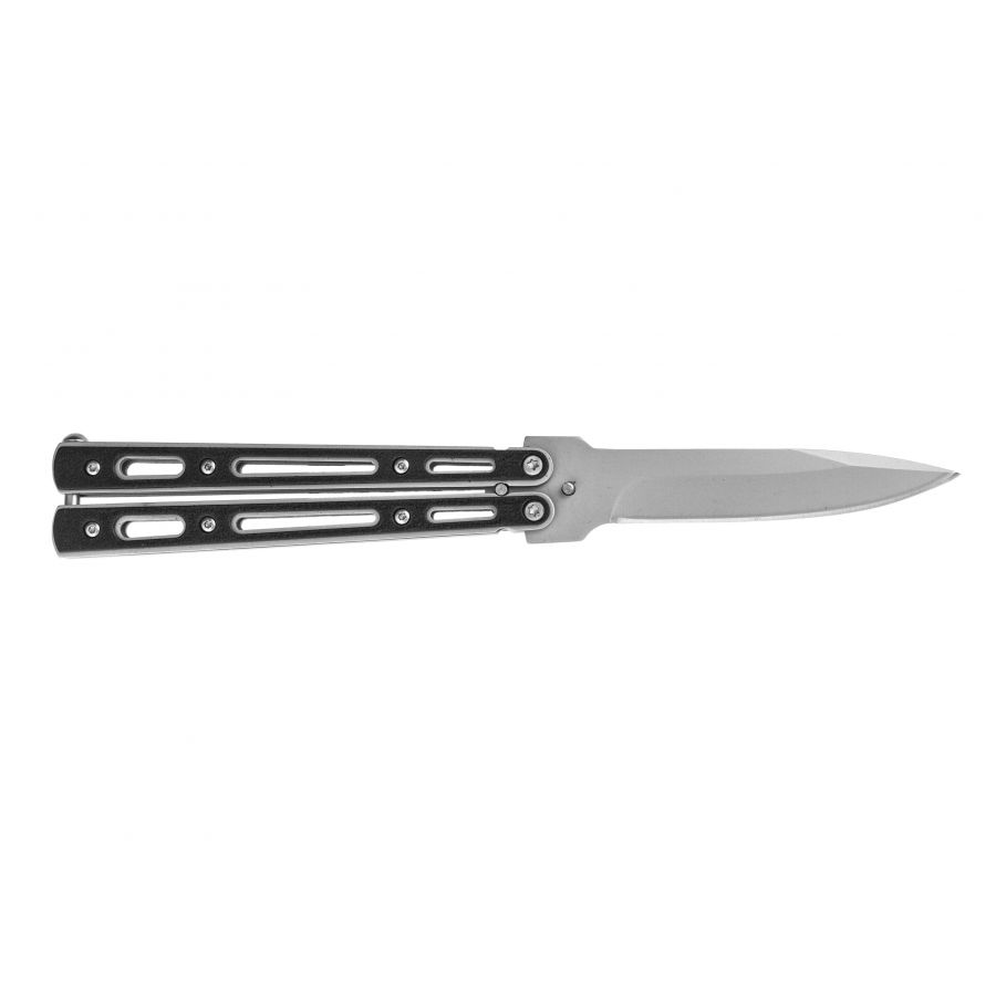 Joker JKR200 butterfly knife silver and black 2/7