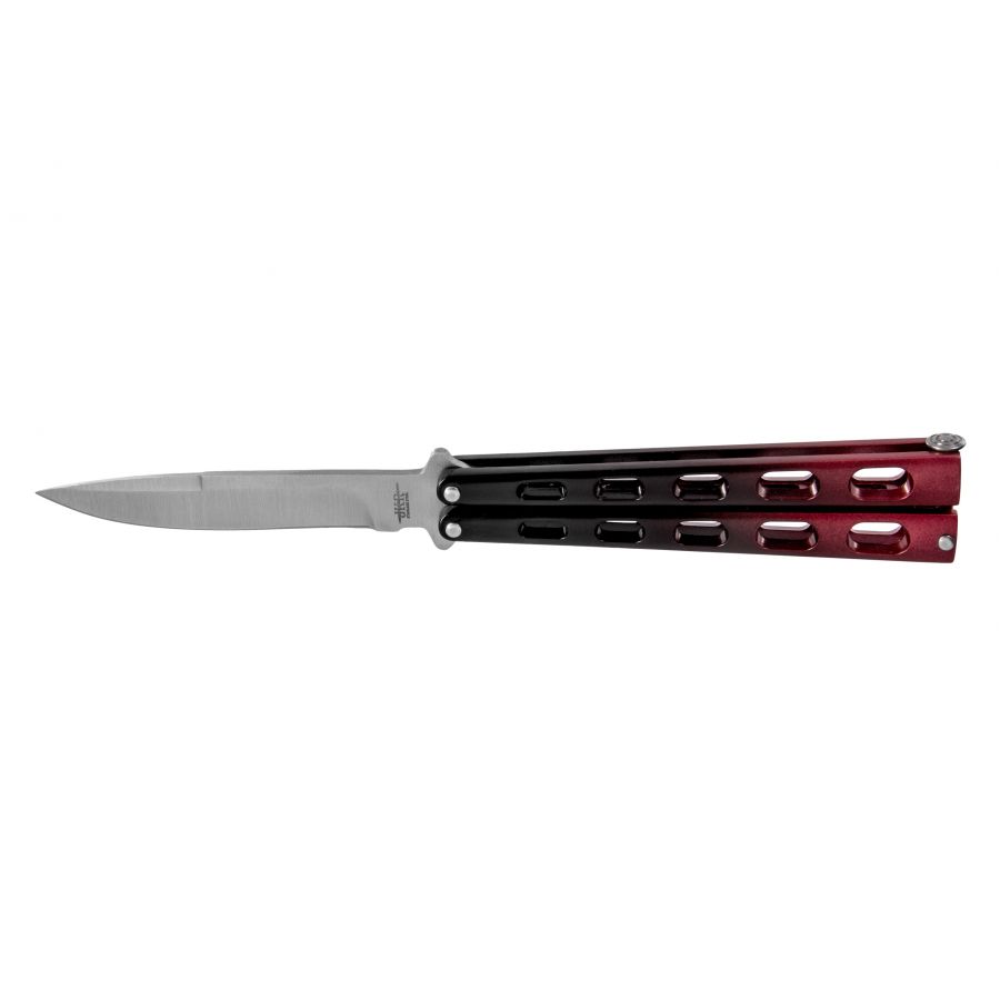Joker JKR595 butterfly knife black and red 3/3