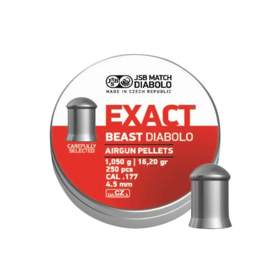 JSB Exact Beast 4.52/250 diabolo shot. 1/4