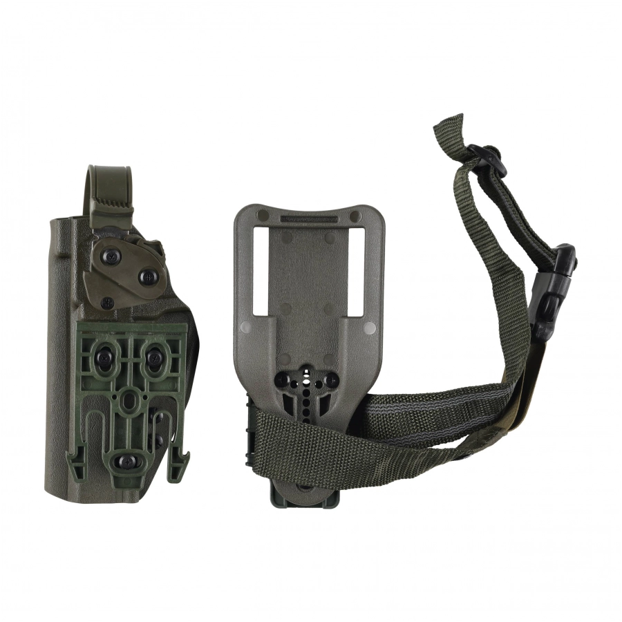 Kabura Doubletap OWB Strighter SLS z QLS VIS 100 pas na udo, oliwkowa 2/9