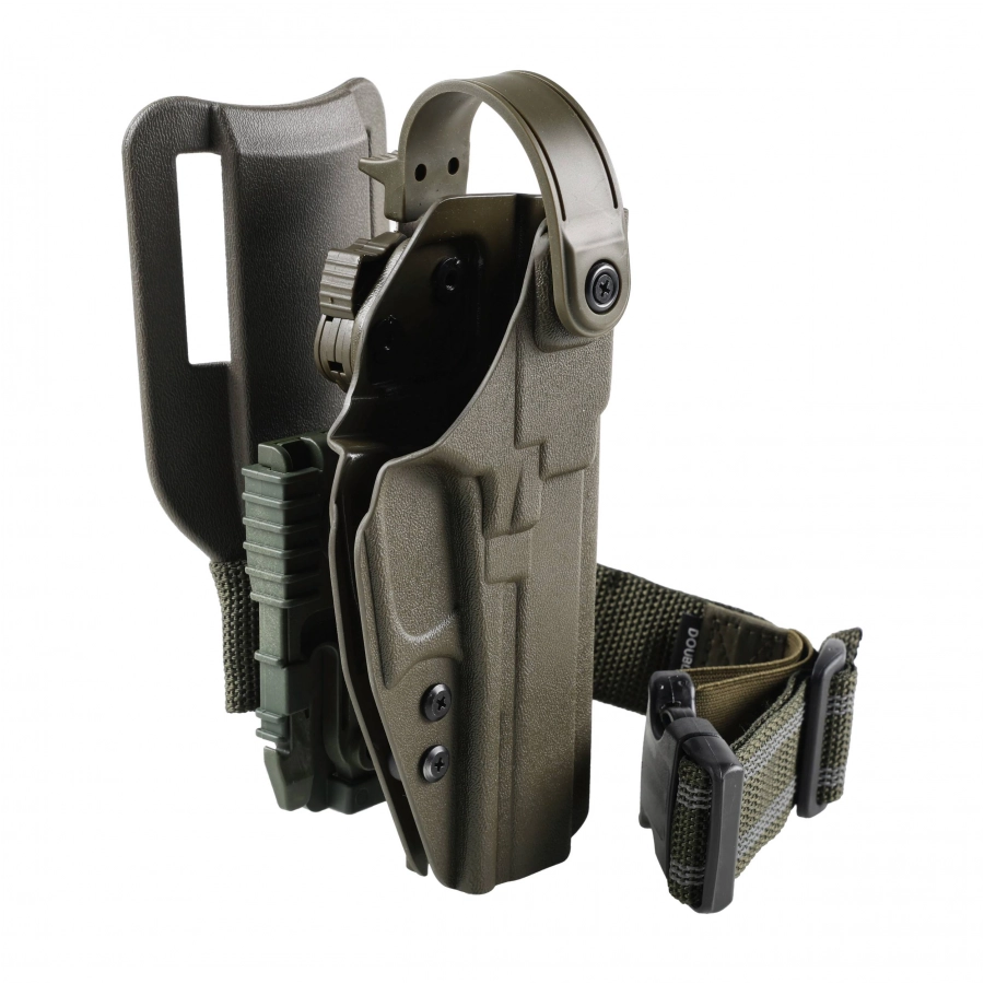 Kabura Doubletap OWB Strighter SLS z QLS VIS 100 pas na udo, oliwkowa 3/9