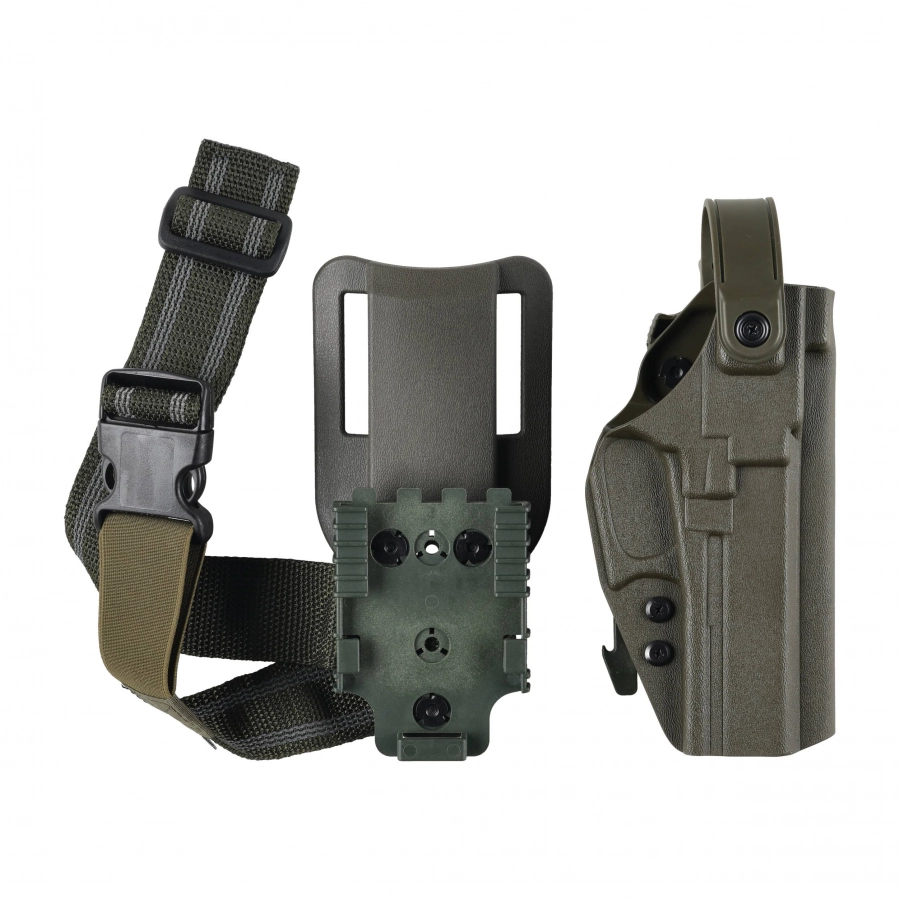 Kabura Doubletap OWB Strighter SLS z QLS VIS 100 pas na udo, oliwkowa 1/9
