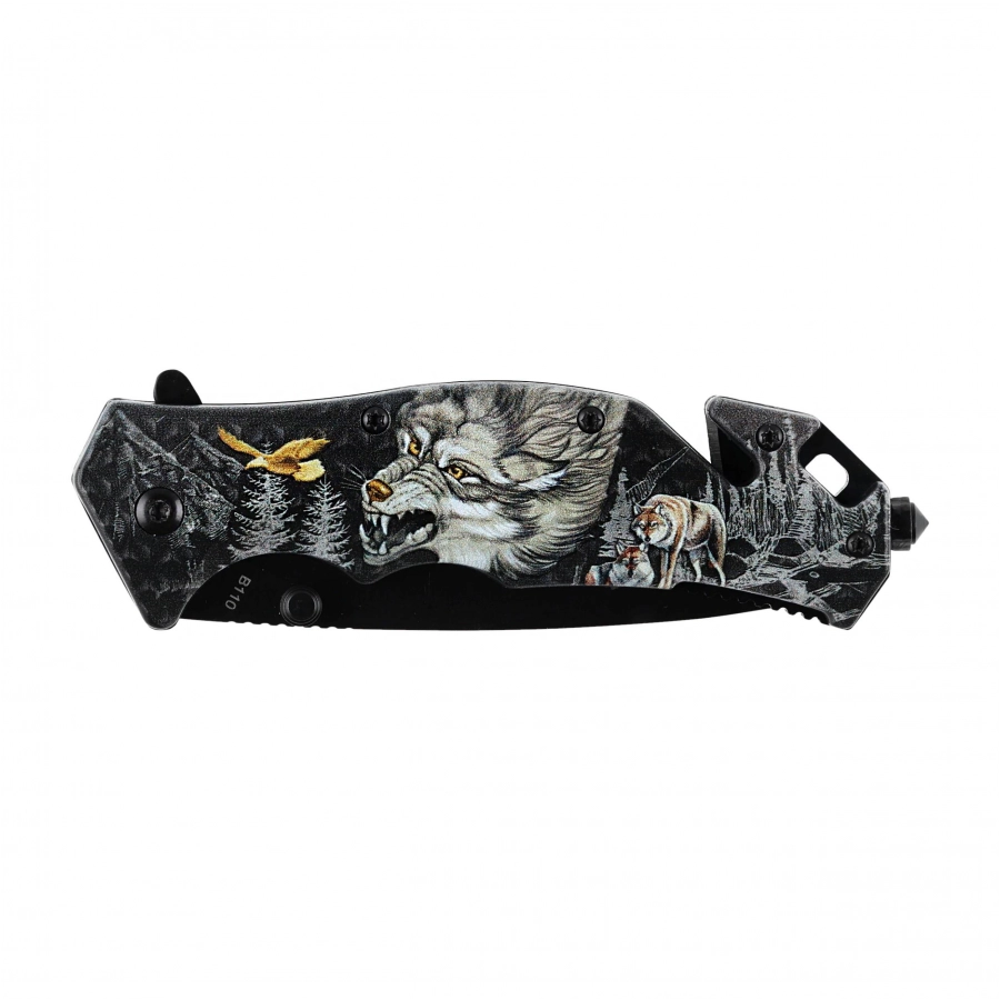 Kandar N380 knife with wolf. 4/5