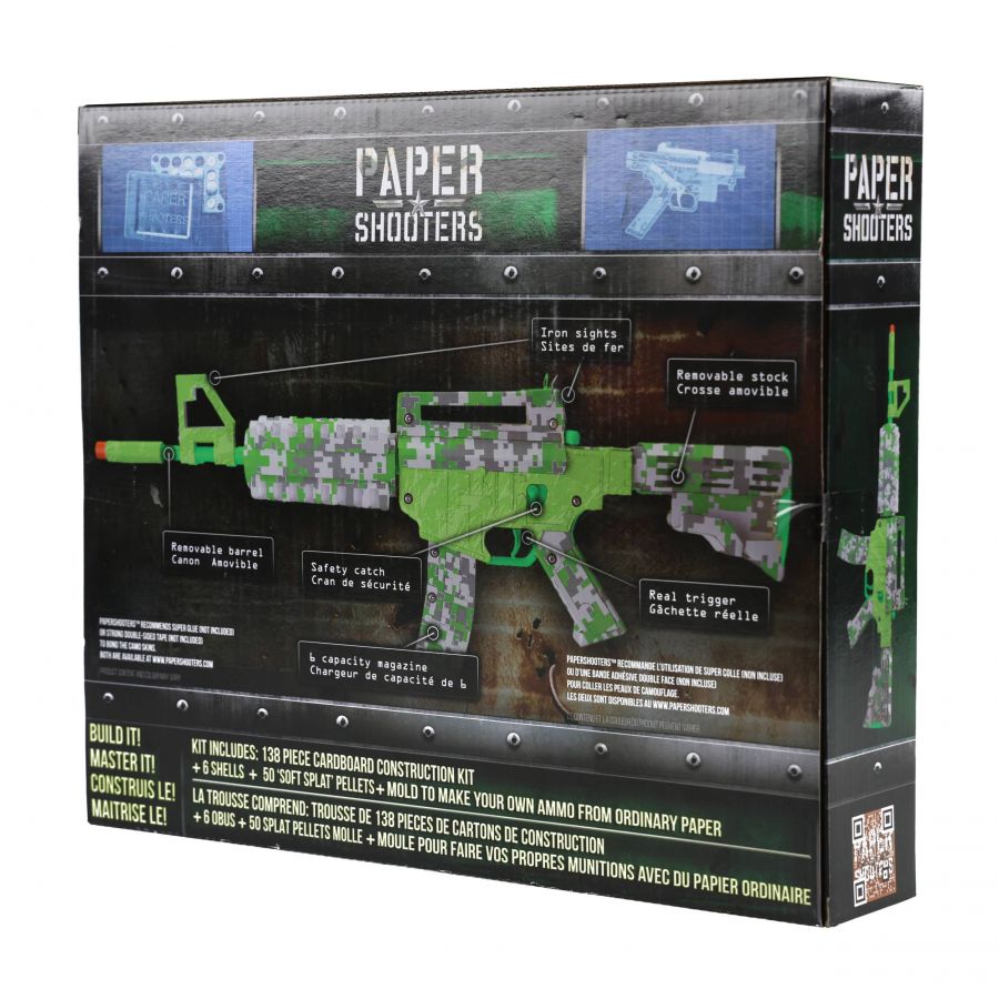 Karabin Paper Shooters Green Spit zestaw 3/8