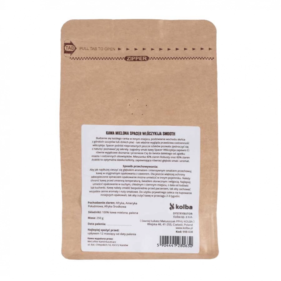 Kawa mielona Kolba Spacer Włóczykija Smooth 250 g 2/2