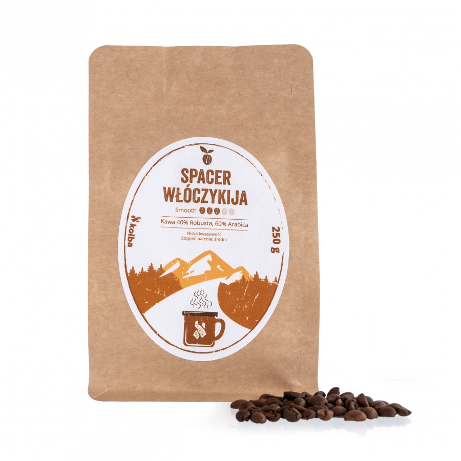 Kawa ziarnista Kolba Spacer Włóczykija Smooth 250 g 1/2