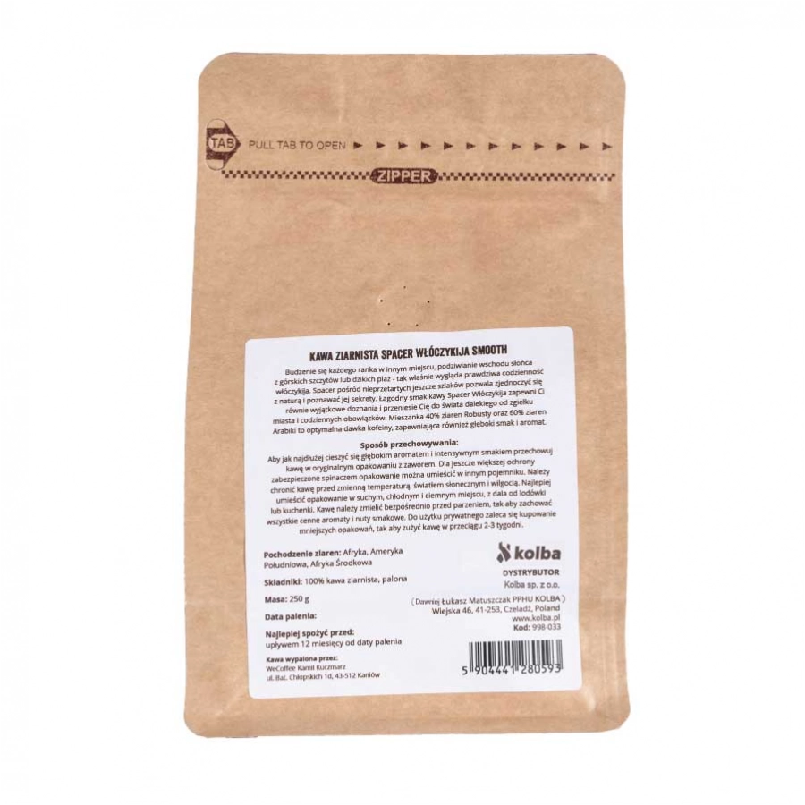 Kawa ziarnista Kolba Spacer Włóczykija Smooth 250 g 2/2