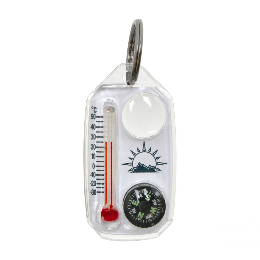 Key ring with thermometer, compass and magnifying glass Sun Co. 2/3