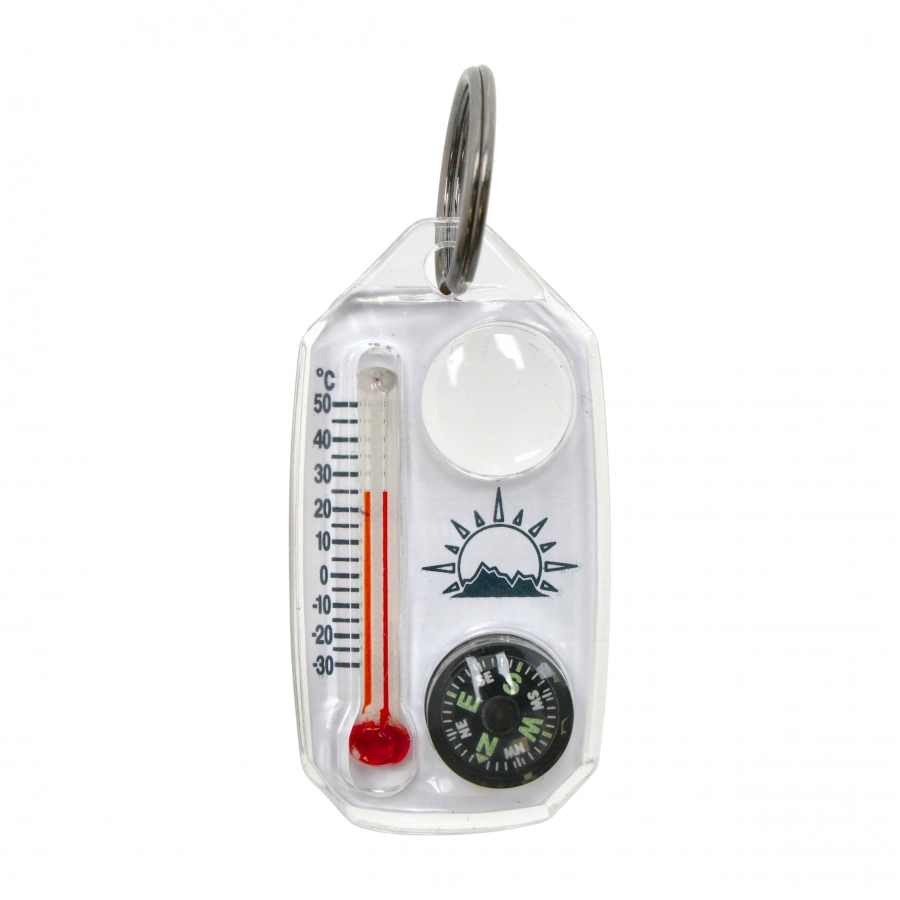 Key ring with thermometer, compass and magnifying glass Sun Co. 2/4